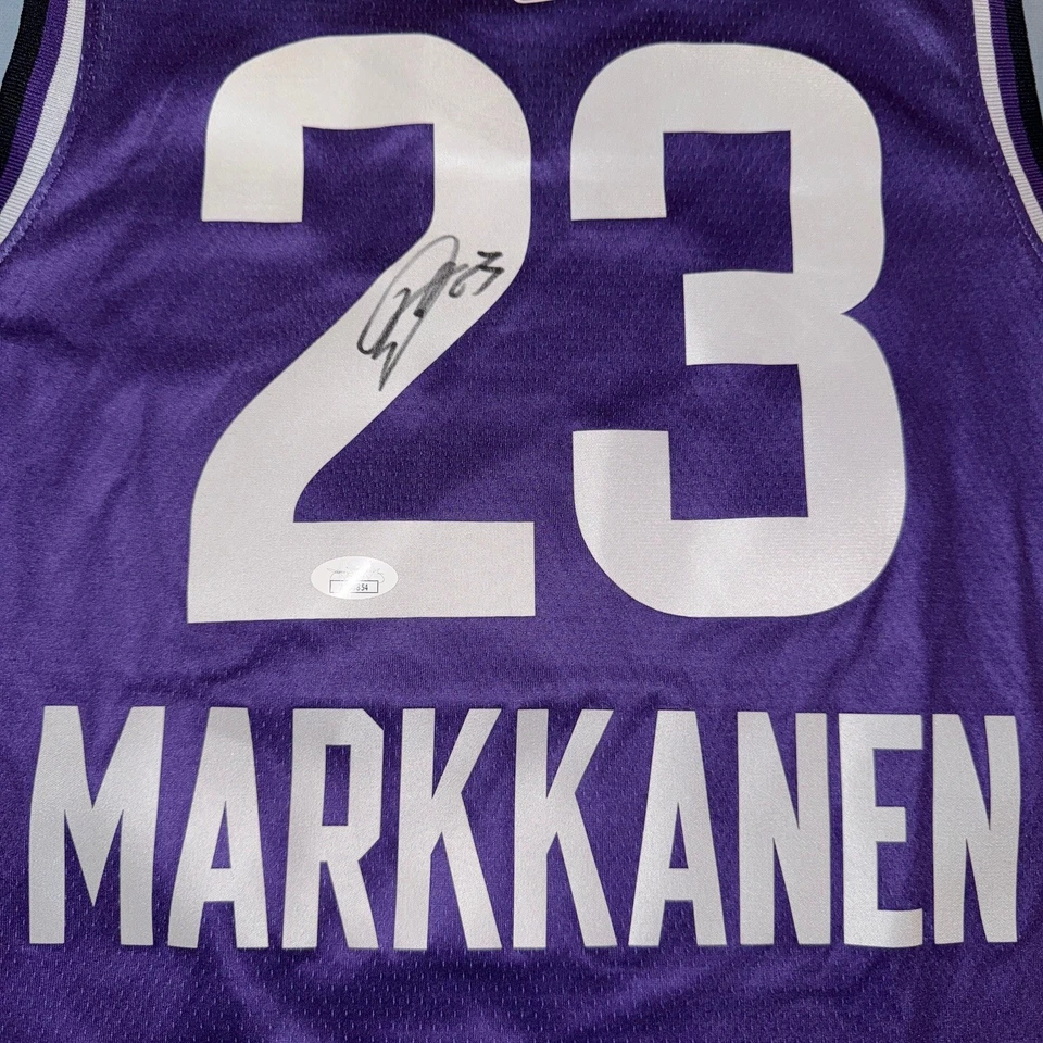 LAURI MARKKANEN UTAH JAZZ SIGNED / AUTOGRAPHED JERSEY JSA COA NICE!! - Image 2 of 2
