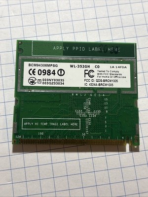 Broadcom BCM94306MPSG 802.11b/g 54g Mini PCI Wireless @CPU202