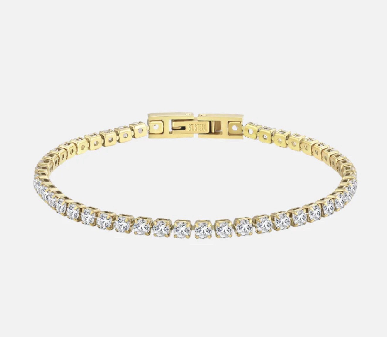 12Ct Round Cut D-VVS1 Moissanite Tennis Bracelet 14K Yellow Gold Plated 6.5 Inch