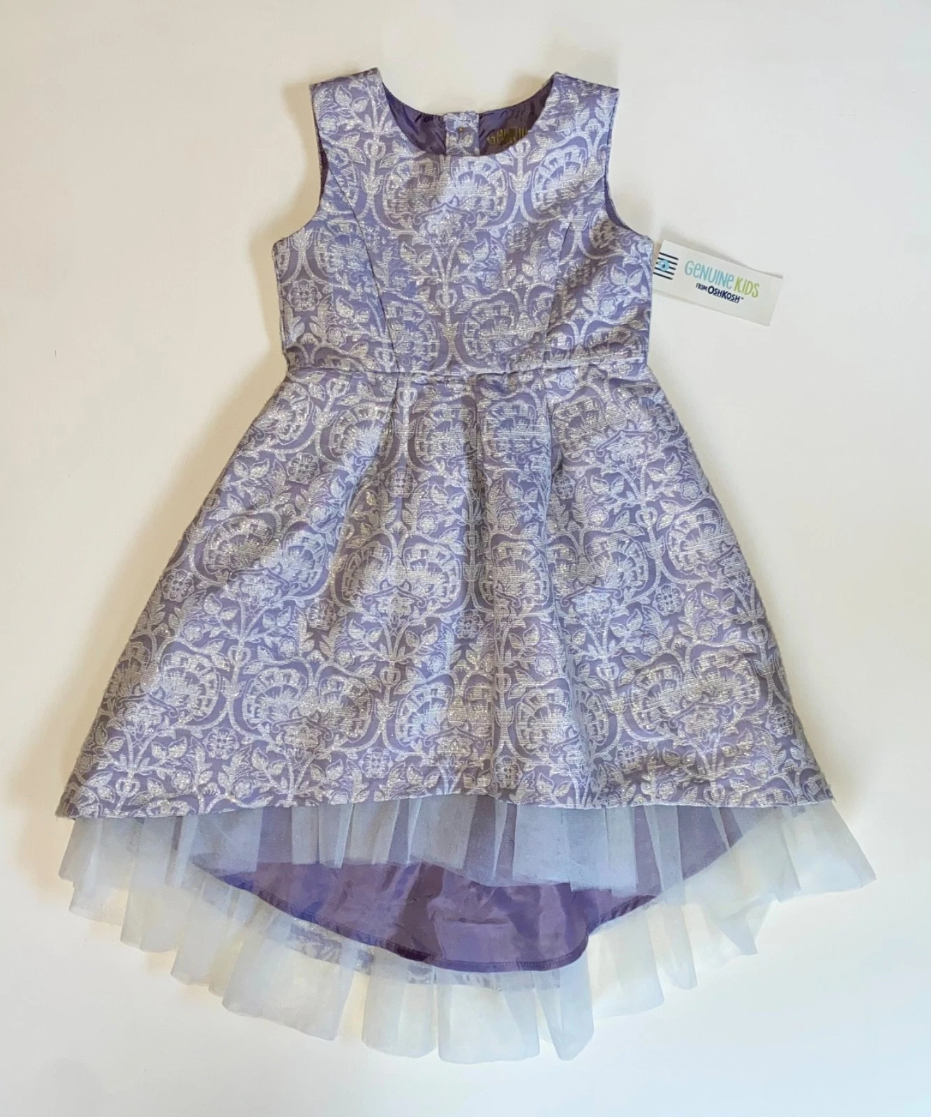 Genuine Kids OshKosh Fancy High Low dress girls 4T purple gold sparkle NEW NWT
