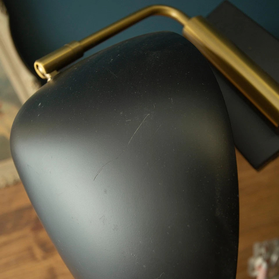 West Elm Curvilinear Plug In Wall Sconce Black & Gold Set of 2 - Image 3 of 4