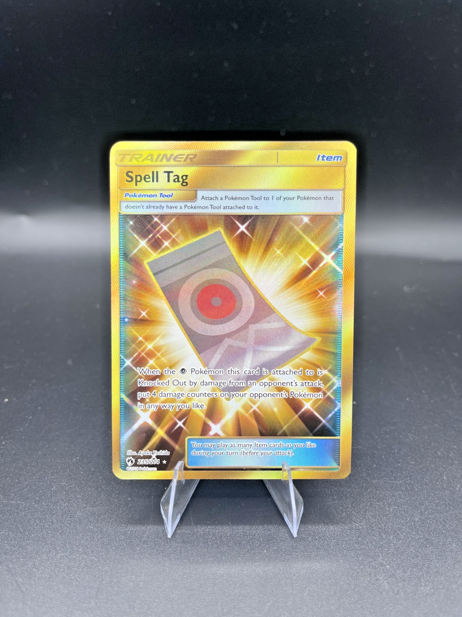 (NM) Spell Tag Secret Rare 235/214 Lost Thunder Pokemon Card (NM) Spell Tag Secret Rare 235/214 Lost Thunder Pokemon Card