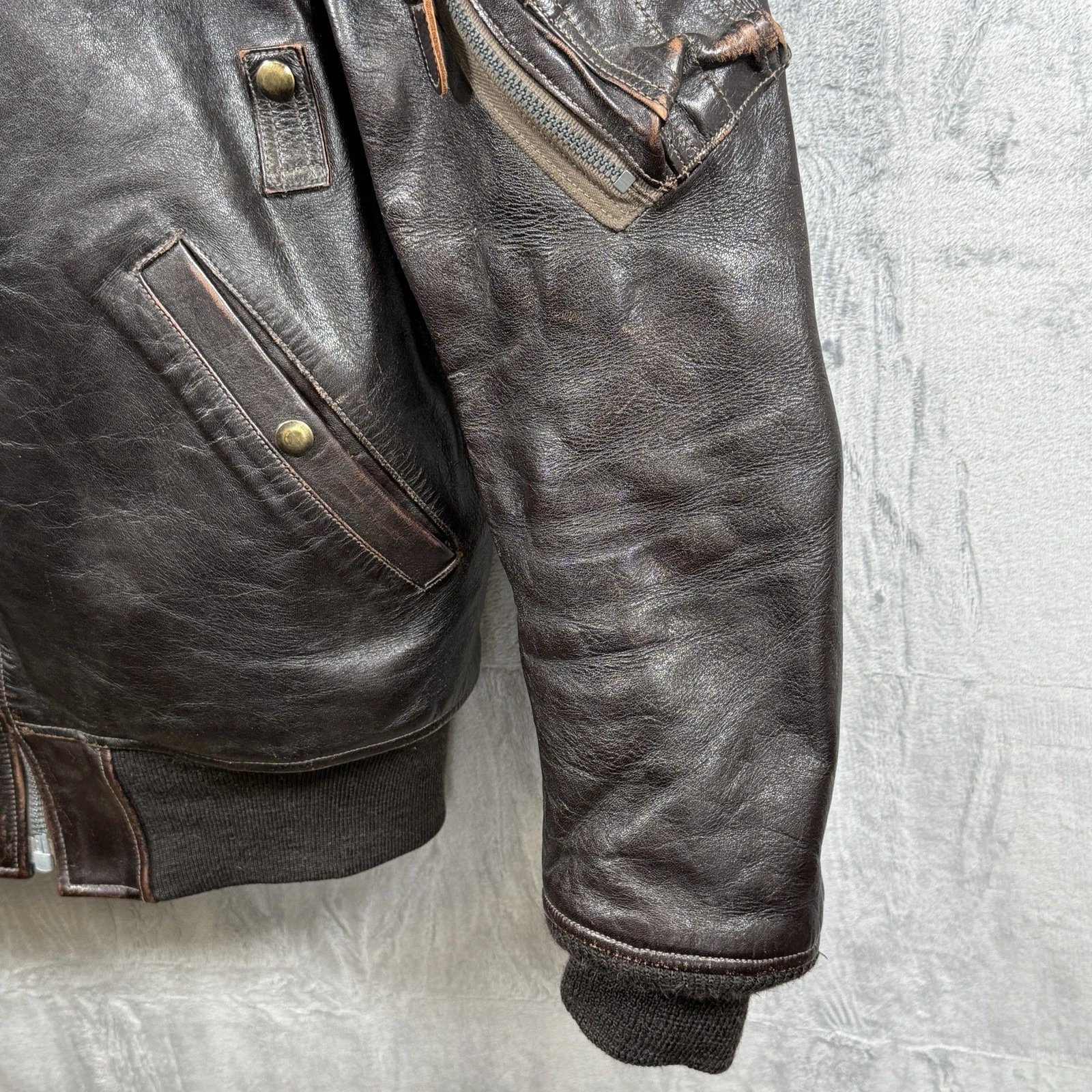 Buzz Rickson's William Gibson MA-1 Leather Flight Jacket Size 40 - product detail image 6