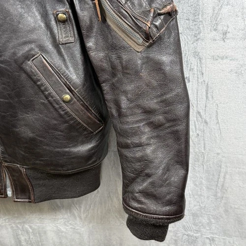 Buzz Rickson's William Gibson MA-1 Leather Flight Jacket Size 40 image 6