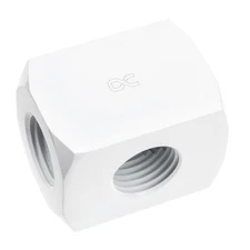 Alphacool 17629 White Brass Water Block 1/4" 22mm 30mm HF Connection