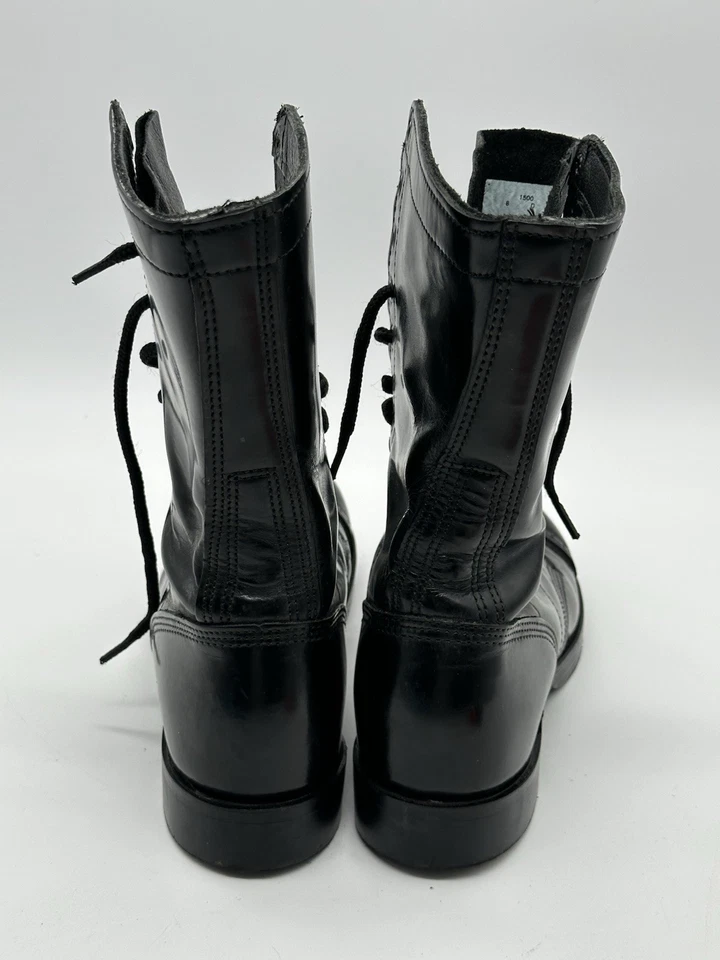 Botas de Salto Corcoran De Colección Para Hombres 8 D Cuero Negro EE. UU. Paracaidista Punk Con Cordones Foto 4 de 4