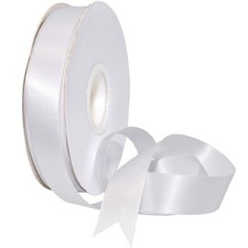 Double Face Satin Ribbon 7/8" X 50 YD White Ribbon for Gift Wrapping, Birthda...