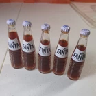 LOT Vintage circa 1978 miniature orange Fanta bottle Glass SODA POP 3" Coke