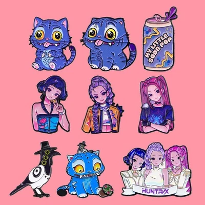 LACEY'S CRYPT KPop Demon Hunters Enamel Pins K-POP Brooch Lapel Pin Badge Rumi Saja Boys Huntr