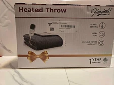 Homemate Heated Blanket Electric Throw - 50"x60" Heating 1/2/4/6/8 Hours Auto-