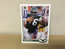 Clyde Simmons - 1991 Upper Deck Football Card - Eagles - Pack Fresh N/M or BTR