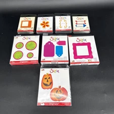 Lot of 8-Sizzix Original, Sizzlits, Spokey, Flowers, Frames, Cutting Dies