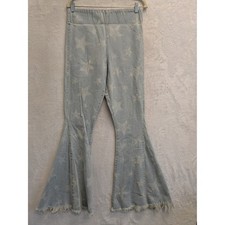 Show Me Your Mumu Star Print Bell Bottom Jean...