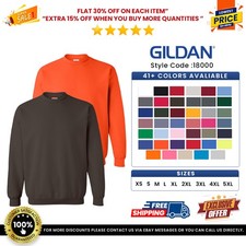 Gildan G180 Adult Cotton/Polyester Crew Neck Heavy Blend Fleece Knit Sweatshirt
