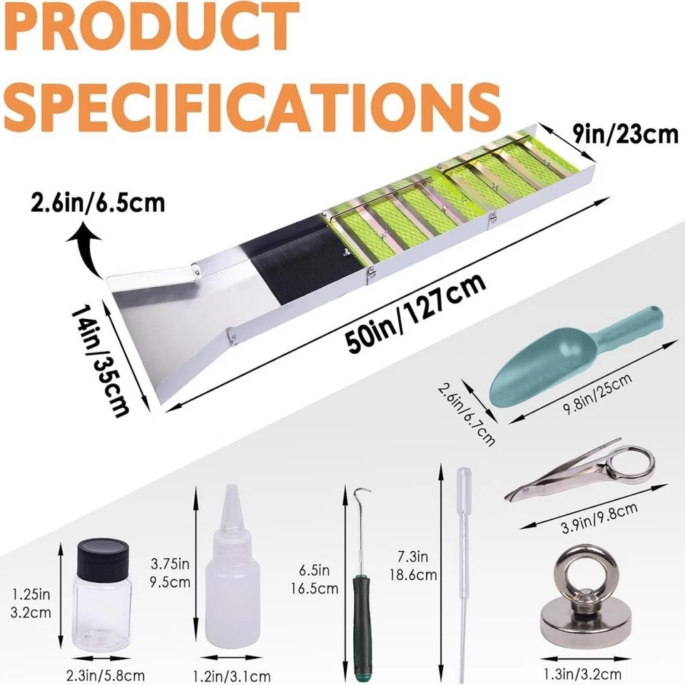 1.3m / 50" Small Sluice Box Fossicking Prospecting Gold and Gems AU - image 2 of 4