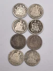 Lot of (8) Seated Liberty Dimes 1845-53-54-56-75-76-87-91 VG LOT S1