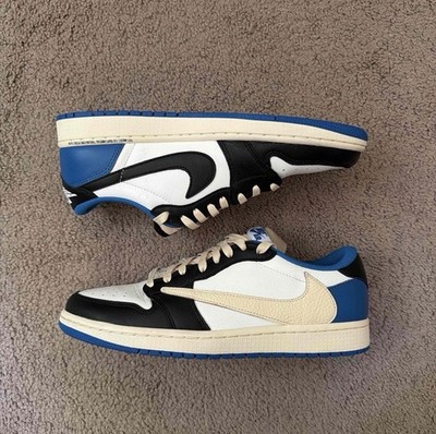 Size 9.5 - Jordan 1 Retro x Fragment Design x Travis Scott Low Blue