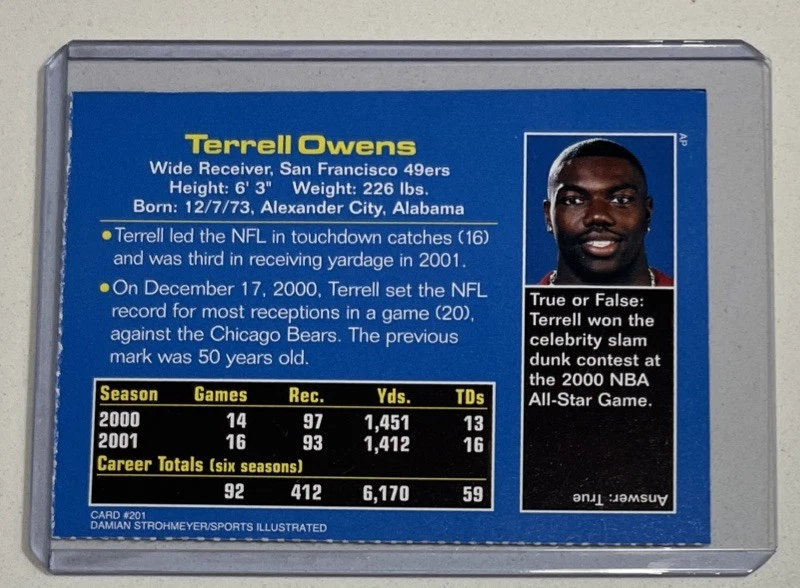 Terrell Owens Rare 49ERS 2002 NFL Sports Illustrated for Kids SI HOF NM+ - Image 2 of 2