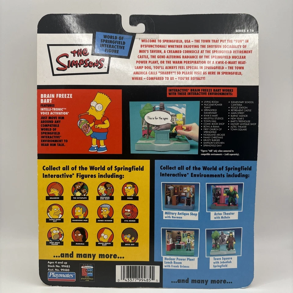 Figura "Brain Freeze Bart" The Simpson's Playmates WOS Series 16 Foto 2 de 4