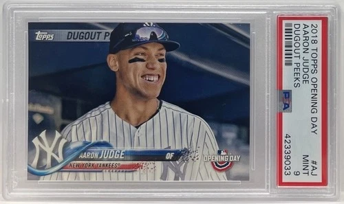 2018 Topps Opening Day Aaron Judge Dugout Peeks PSA 9 New York Yankees SP SSP