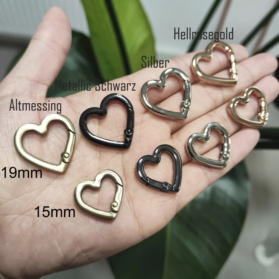 Klein Herz Karabinerhaken Karabiner Verschlüsse Ketten Armband Schmuck CHerz - Bild 4 von 4