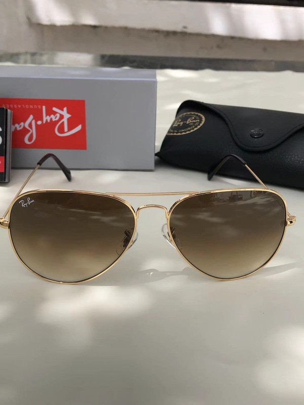 Ray-Ban Aviator Sunglasses RB3026 62mm Gold Frame & Brown Gradient Lenses 3026-4
