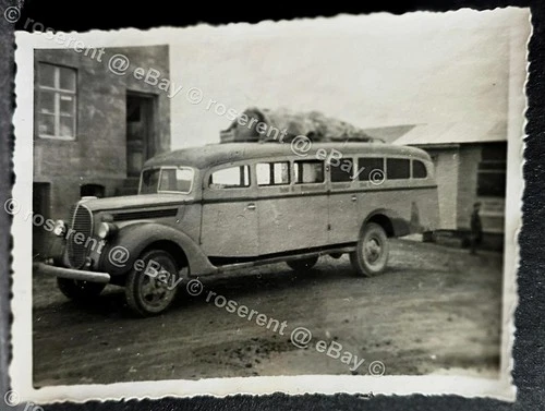 WW2 Iceland -  an Icelandic Bus  - Ford 1.5 Ton ? - photo 10 by 8cm