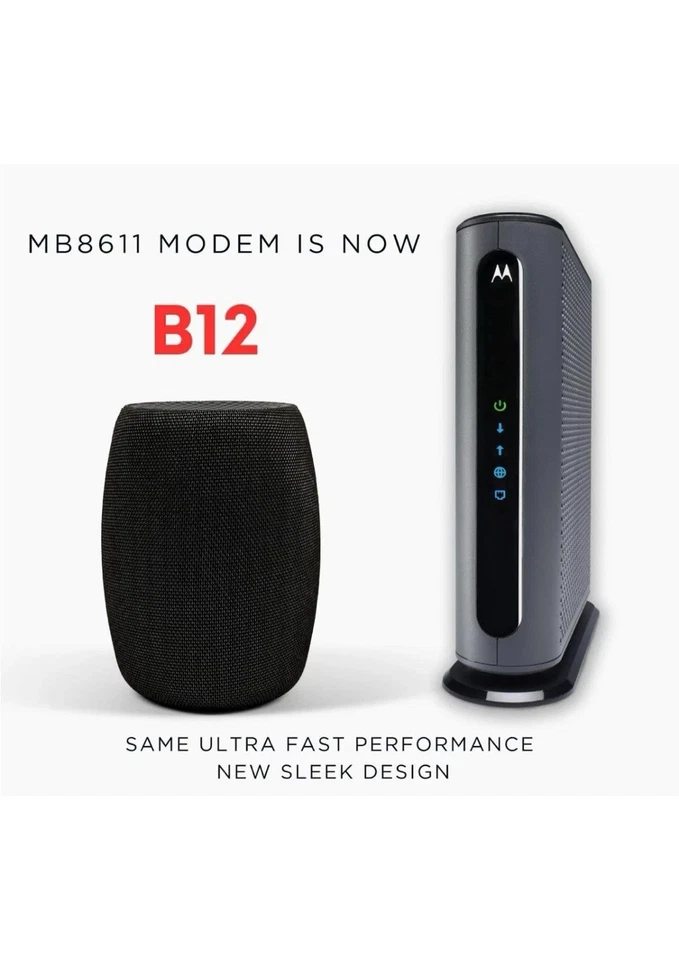Motorola B12 DOCSIS 3.1 Multi-Gig Cable Modem Pairs with Any WiFi Router - Image 3 of 4
