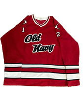 Vintage OLD NAVY Hockey Jersey Youth 12, Red 90's Y2K