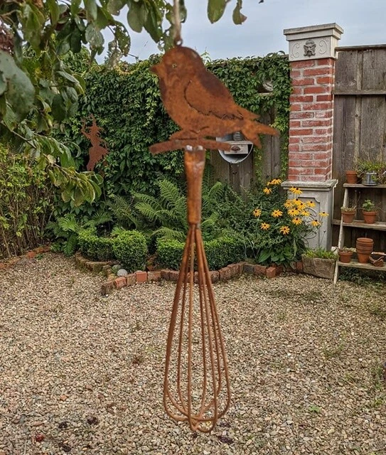 Confezione da 3 ornamenti da giardino a forma di girasole da 48 cm, in