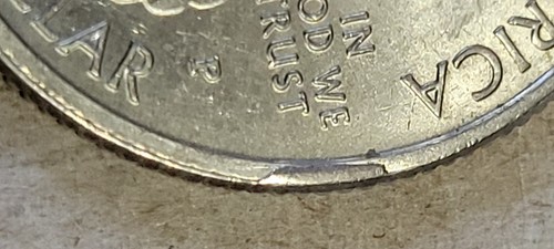 2018 P Voyageurs Quarter Error Rim Cud Die Break - Picture 3 of 4