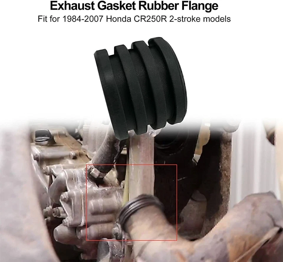 New Exhaust Gasket Rubber Flange For 1984-07 Honda CR250R CR 250 18365-KA4-730 - Imagem 3 de 4