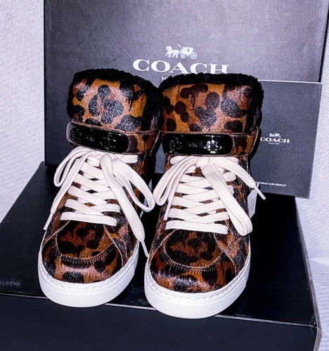 coach shearling sneakers