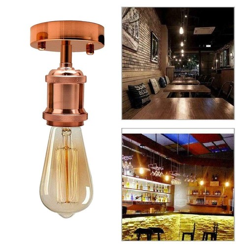 Lámpara de techo vintage retro montaje empotrado E27 soporte lámpara aplique candelabros - Imagen 13 de 33