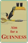 Aim for A Guinness Vintage Decor Tin Metal Signs 8x12 Inches