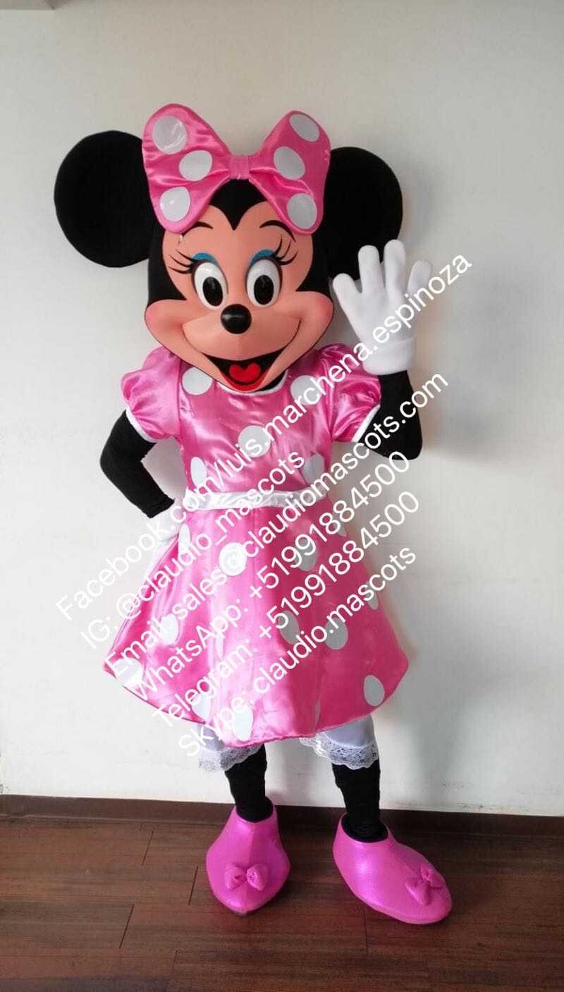 MINNIE MOUSE Mascot Costume mascotte cosplay PINK halloween Claudio