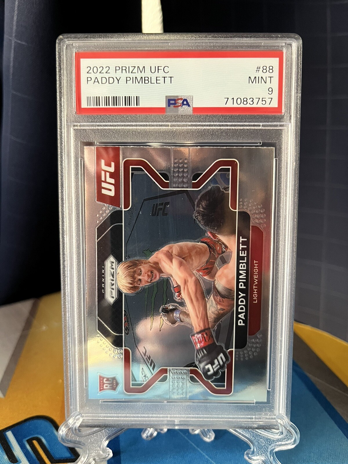 PADDY 'THE BADDY' PIMBLETT 2022 PRIZM UFC PSA 9 ROOKIE CARD RC