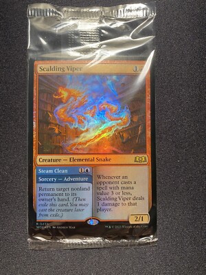 Near Mint x 1 Scalding Viper // Steam Clean - Foil - Prerelease Promo Magic  Prom