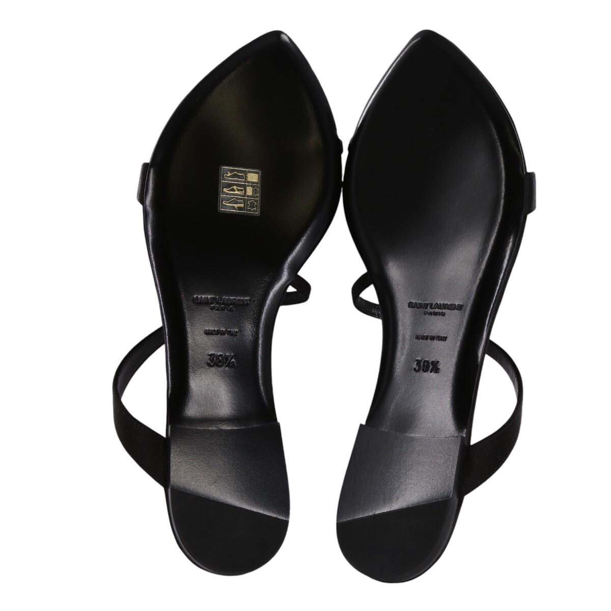 SAINT LAURENT TANGER SLIDESIN SATIN CREPE WOMEN SANDAL SIZE