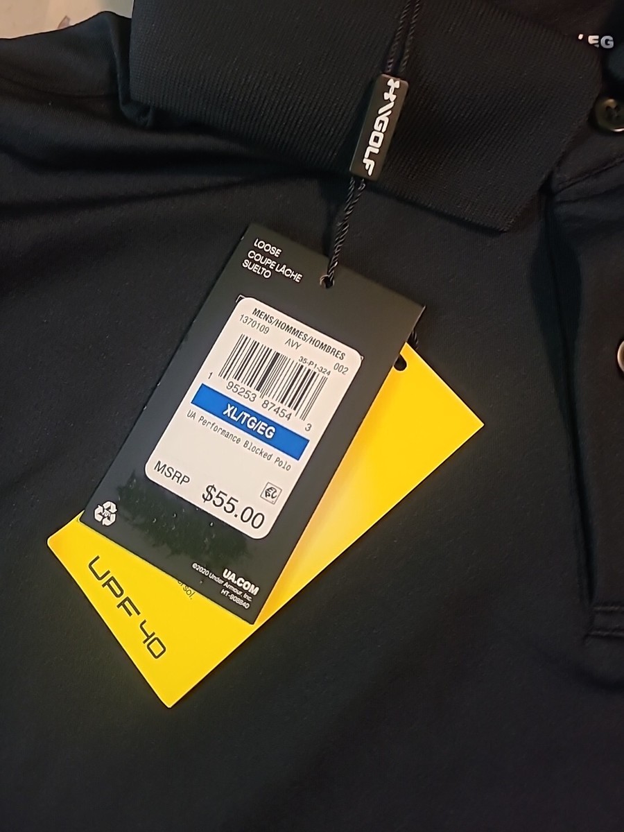 の Under Armour Golf Performance Blocked Mens Size XL Polo Shirt