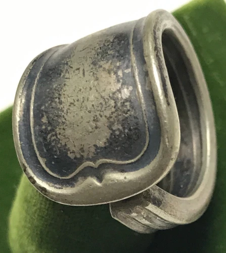 Vintage Silver Plated 15g Spoon Handle Ring Size 8.5