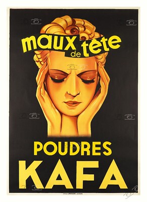 PUB PULVER KAFA KOPFSCHMERZEN Rlux-POSTER 45x60cm eines VINTAGE POSTERS