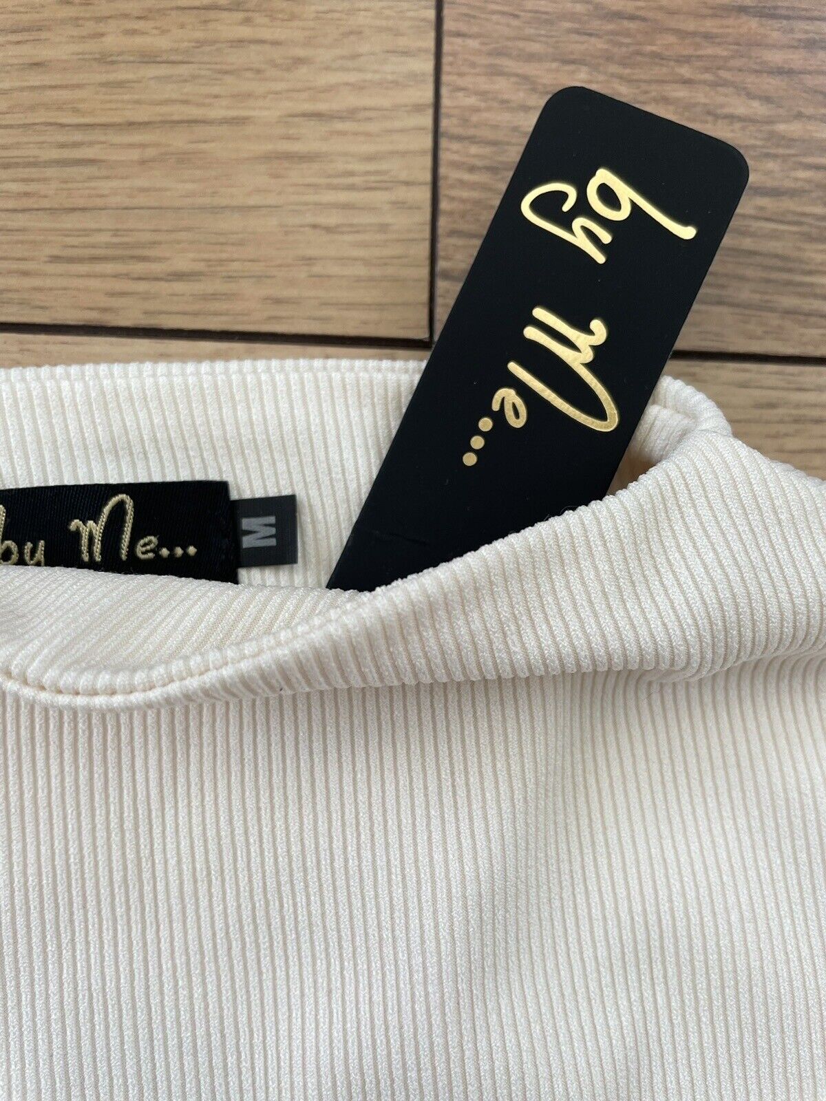 By Me beautiful top long sleeve size M cream beige Double layer material 