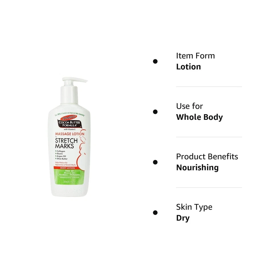 Palmer's Cocoa Butter Formula Lotion de massage pour vergetures, paquet de 2 ... - Photo 4/4