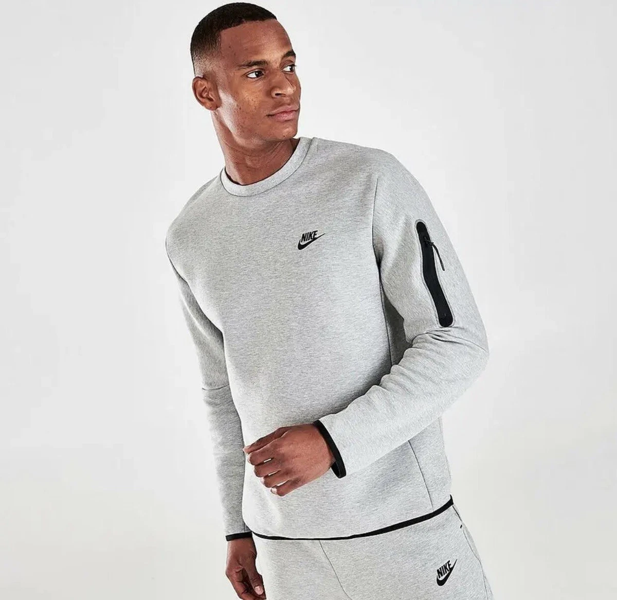 Nike x Sportswear Tech Fleece Crew Sweatshirt x Grey CU4505-063