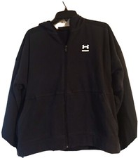 Under Armour black zip loose Fit jacket hoodie sz L