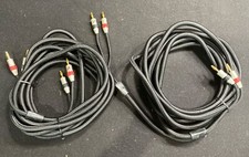 Bi-Amp Speaker Patch Cables,2 Cables WBanana Plugs for 1 Pair of Speakers