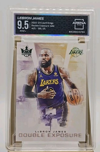 LeBron James [Jade] #25 2022 Panini Court Kings Double Exposure card