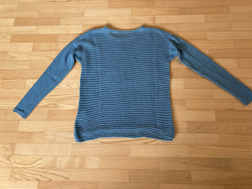 Marc O'Polo StrickPullover Mustermix mit Leinen Hellblau Gr. XS - Bild 3 von 4
