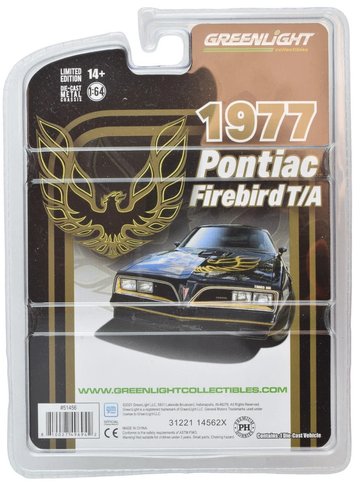 Pontiac Firebird T/A Greenlight x PH 1977 MÁQUINA VERDE 1:64 coche fundido a presión 51456 Foto 3 de 3